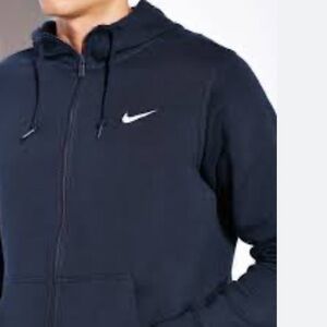 Vintage Nike Washed Navy Blue Sz XL Logo Zip Hoodie Sweatshirt